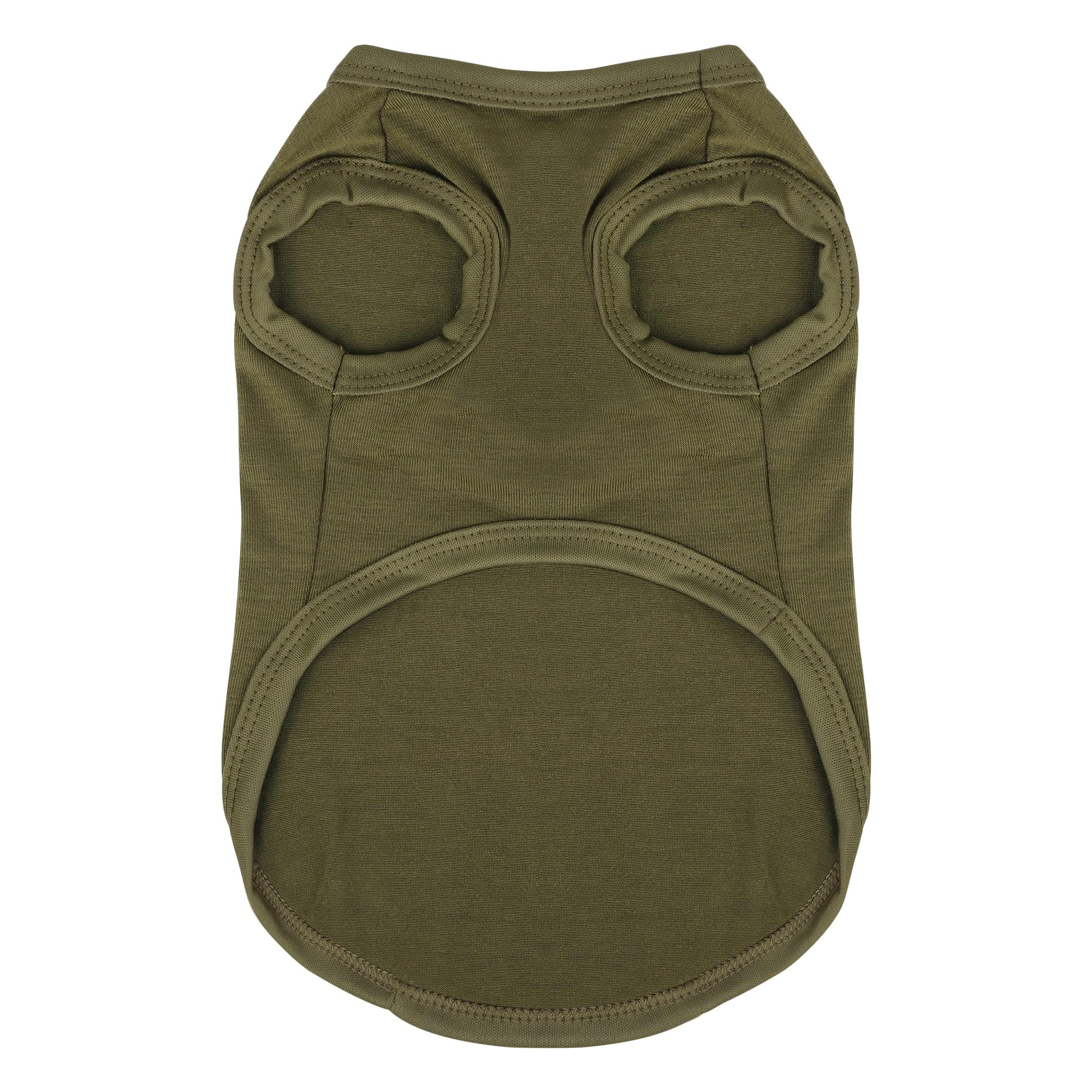 Paiaite Expressive Pet Vest olive green side view highlights flexible movement during adventures.