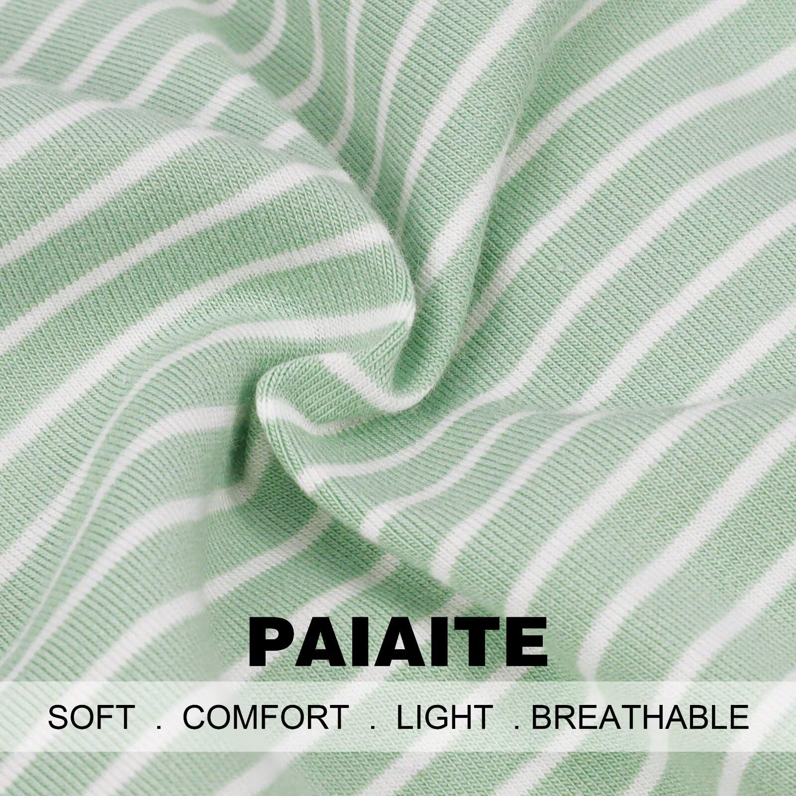 Paiaite Green Striped Dog Pajamas room-scene demonstrates versatile indoor lounging.