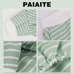 Paiaite dog pajamas worn image shows snug, cozy sleepwear for pets