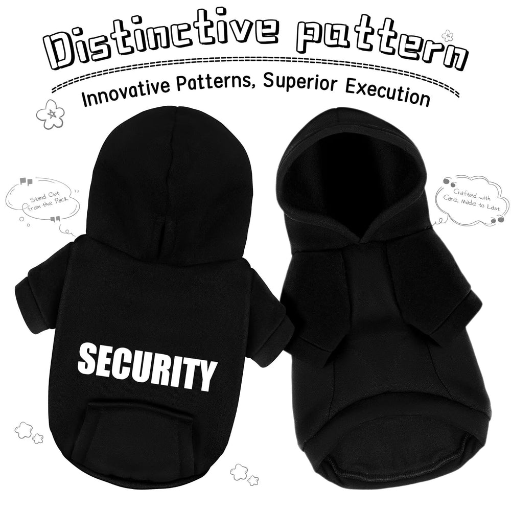 Paiaite hemp grey Chihuahua hoodie with Security print offers stylish daily wear for dogs.