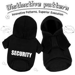 Paiaite hemp grey Chihuahua hoodie with Security print offers stylish daily wear for dogs.