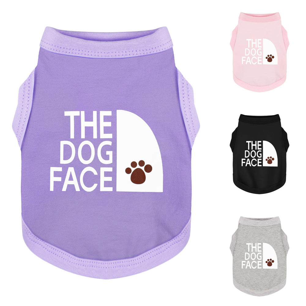 Paiaite Personality Canine Attire purple dog shirt front view for everyday comfort