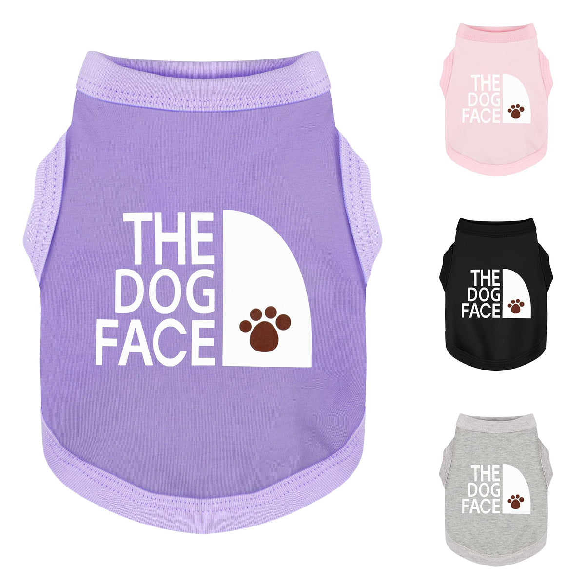 Paiaite Personality Canine Attire purple dog shirt front view for everyday comfort