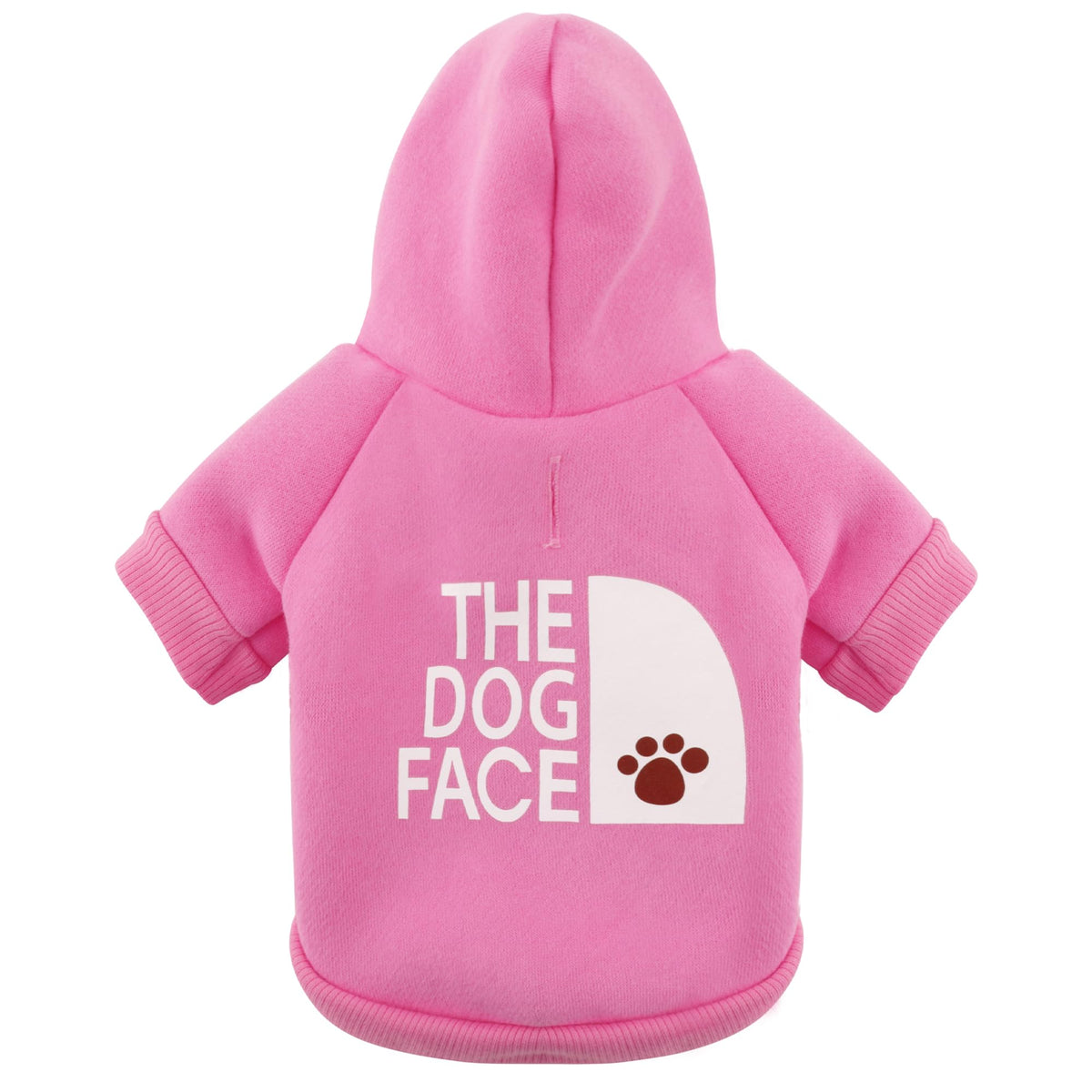 Paiaite Pink Chihuahua Dog Hoodie front view for cozy warmth.
