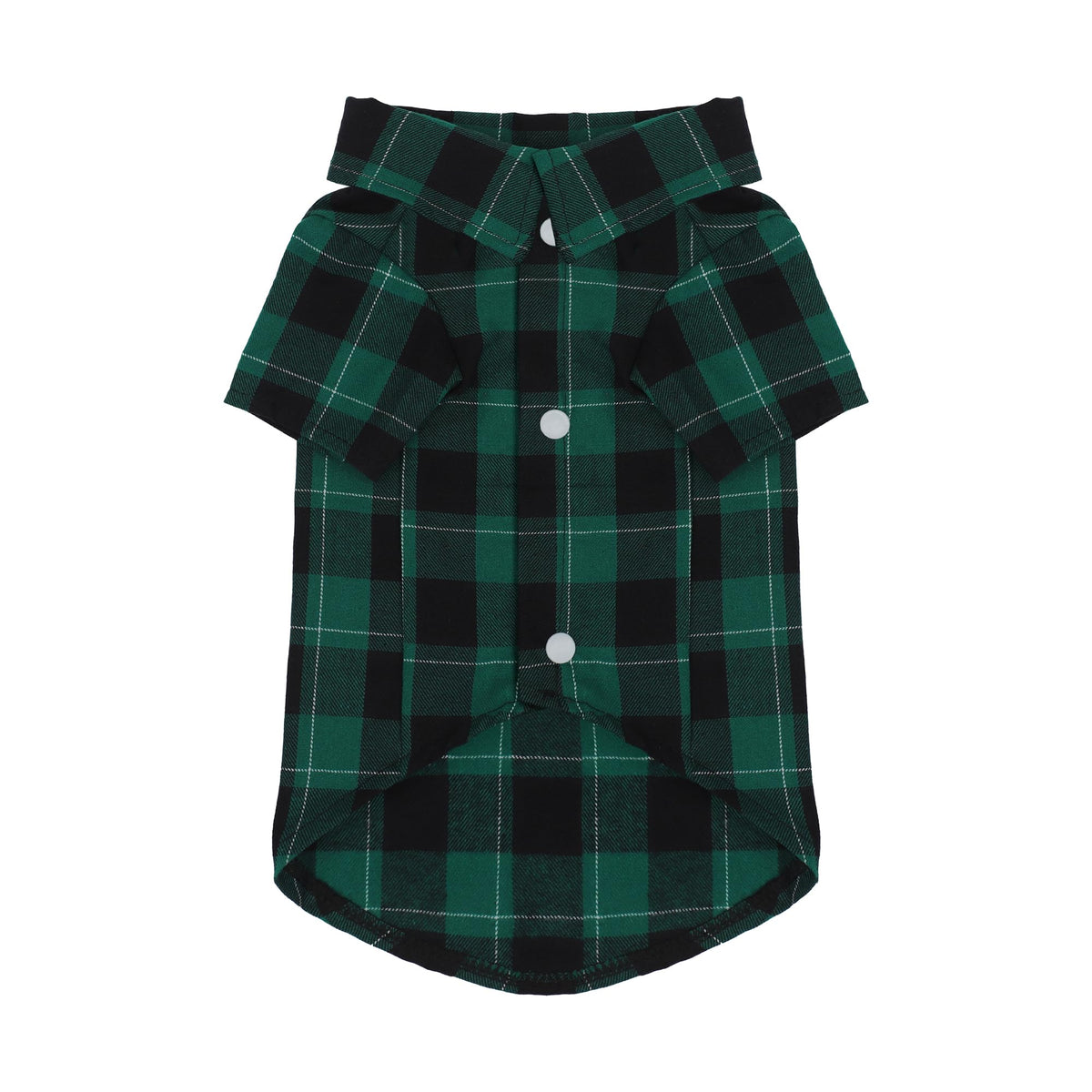 Paiaite plaid dog shirt close-up of classic checkered pattern for timeless elegance