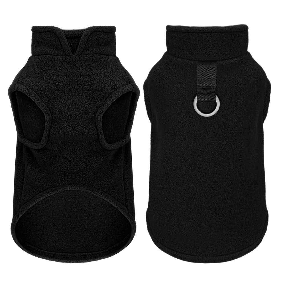 Paiaite sleeveless pullover fleece vest worn by a small dog for cozy warmth on walks.