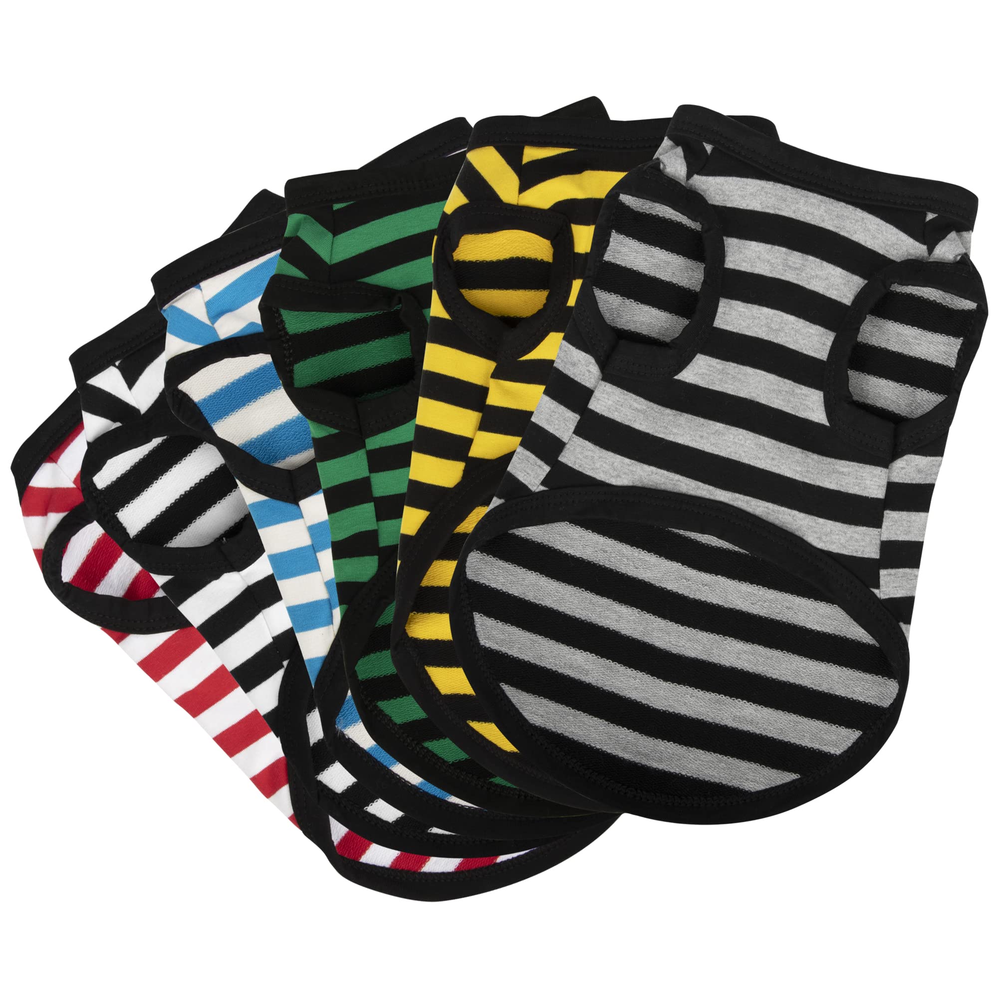 Paiaite striped shirt set black tank image; soft cotton for daily walks and comfort.