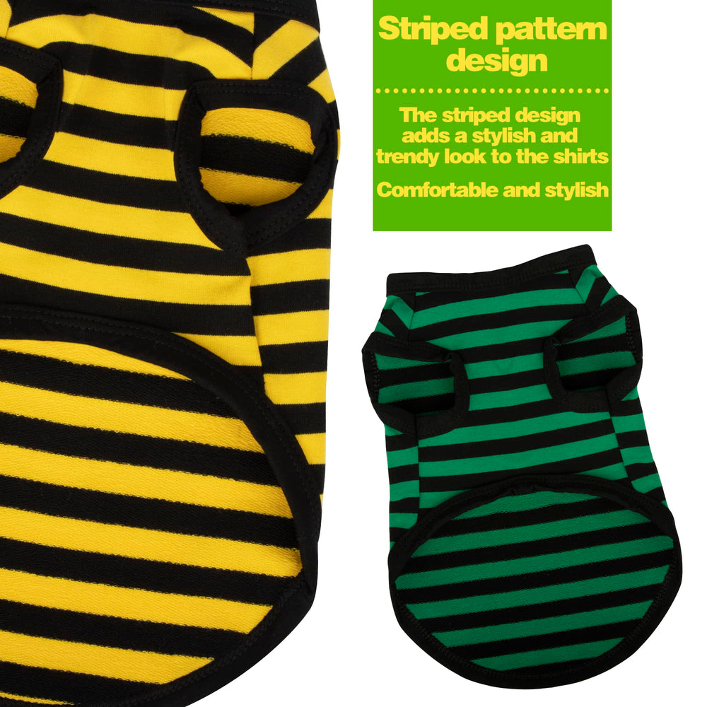 Paiaite red striped shirt tank; easy-to-wear sleeveless design for wriggly pups.