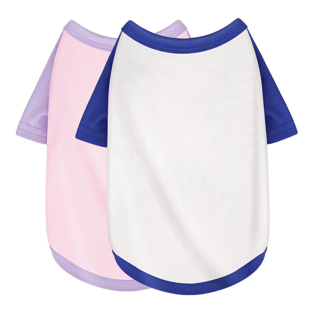 Paiaite dog shirt back view showing contrast sleeves and wrinkle-resistant fabric.