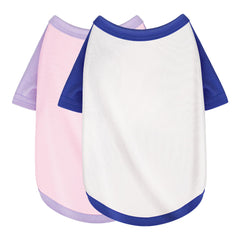Paiaite dog shirt back view showing contrast sleeves and wrinkle-resistant fabric.