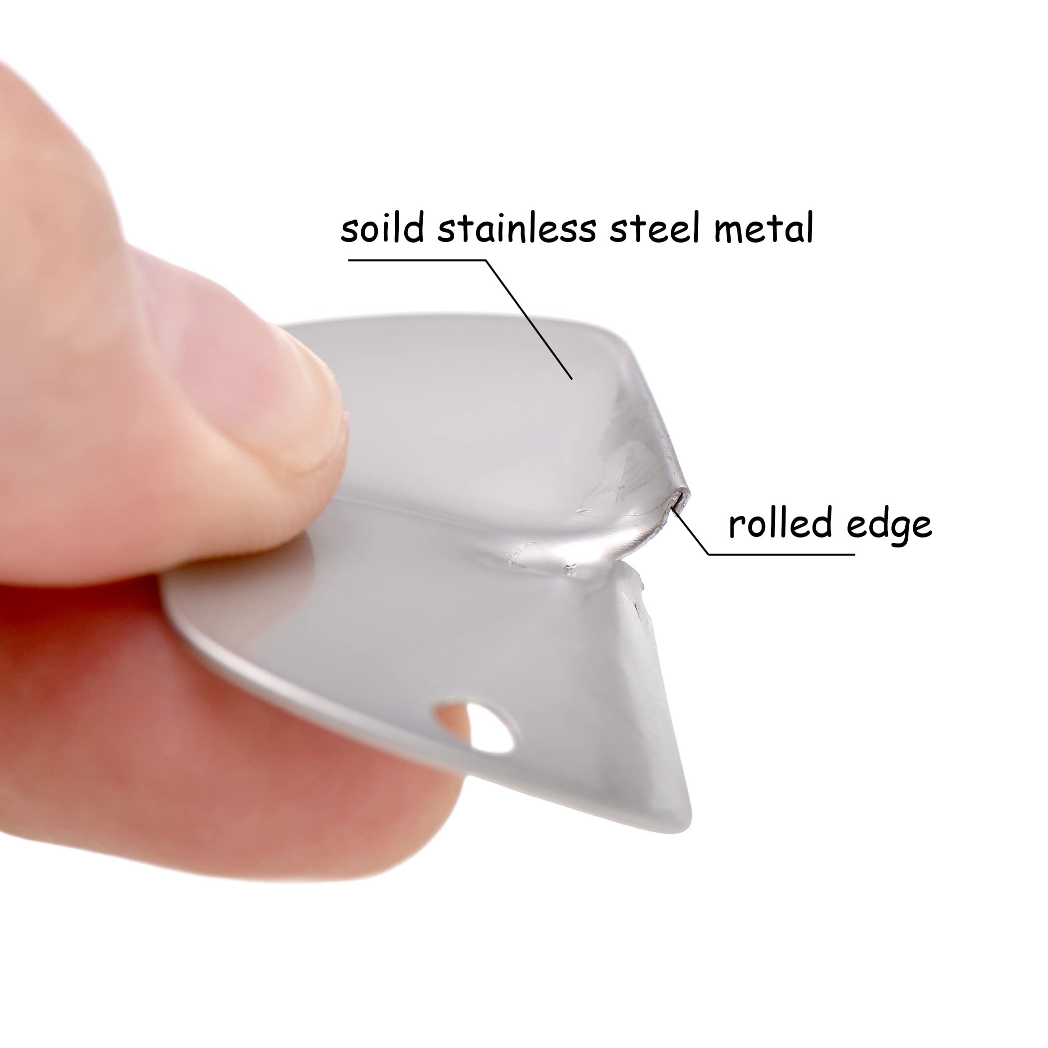 Paialco 25-pack dog tags hole detail suitable for personal engraving or stamping.