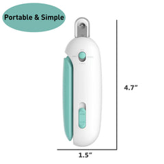 Paioxerty cat nail clipper shows built-in debris storage to keep grooming space tidy.
