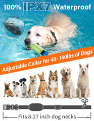 PaiPaitek adjustable nylon collar fits dogs 40-150 lbs comfortably