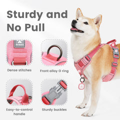 Pawaii Mimi Pink harness side view shows adjustable straps for secure fit