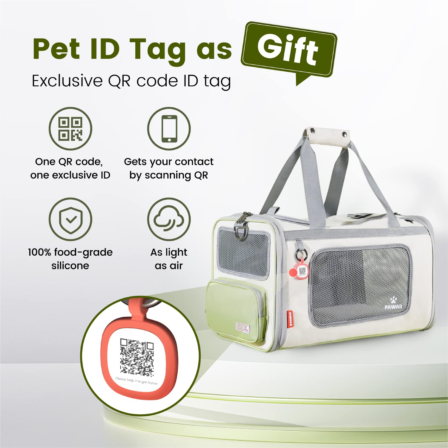 Pawaii cat carrier expandable-space view showing extra room for lounging on trips.