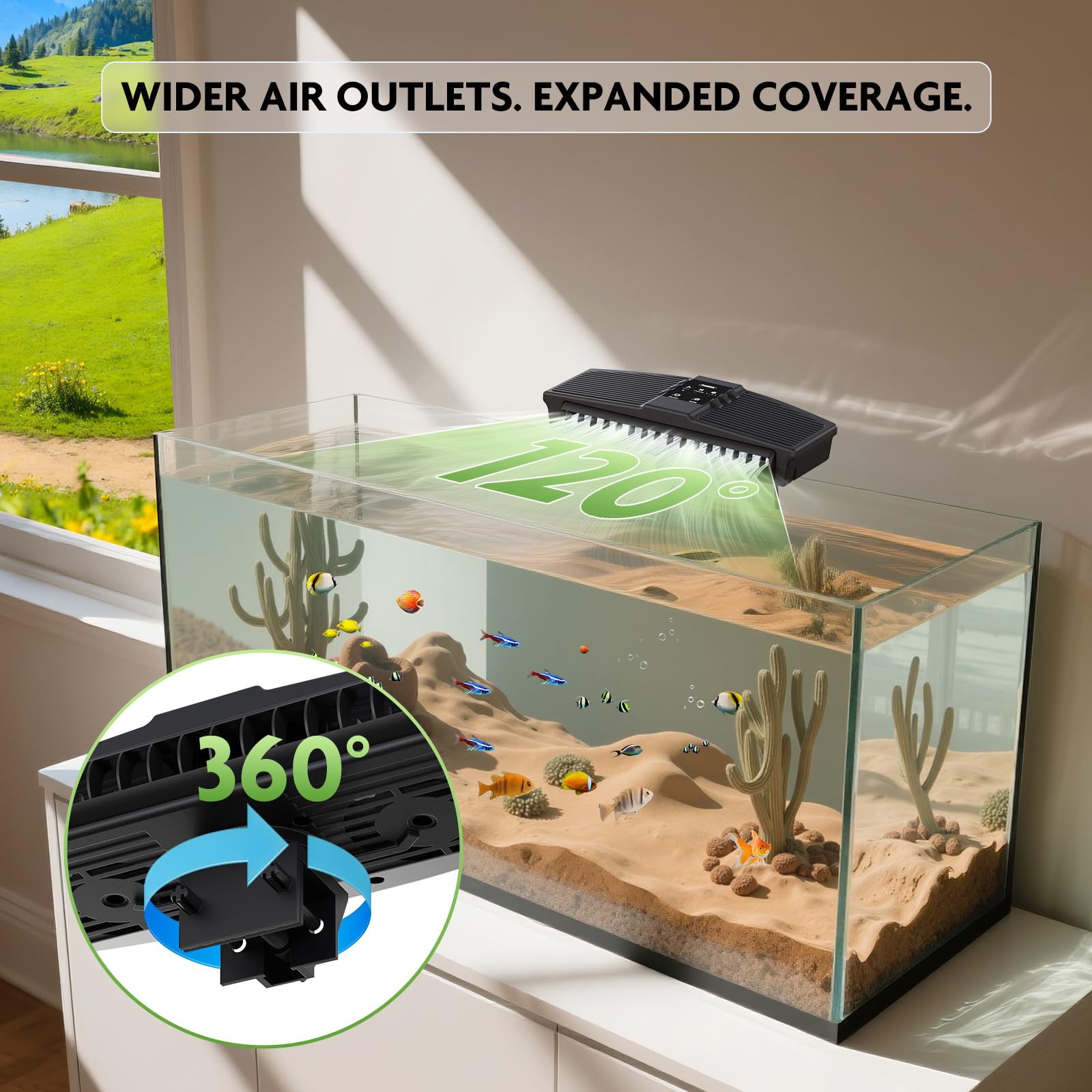 PAIZOO dual copper brushless motors offer strong cooling without disturbing fish