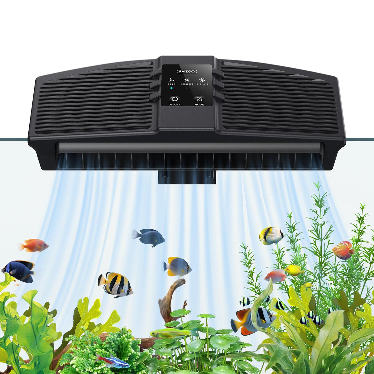 PAIZOO Aquarium Chiller Fan dual-fan setup delivers steady cooling for freshwater or saltwater tanks