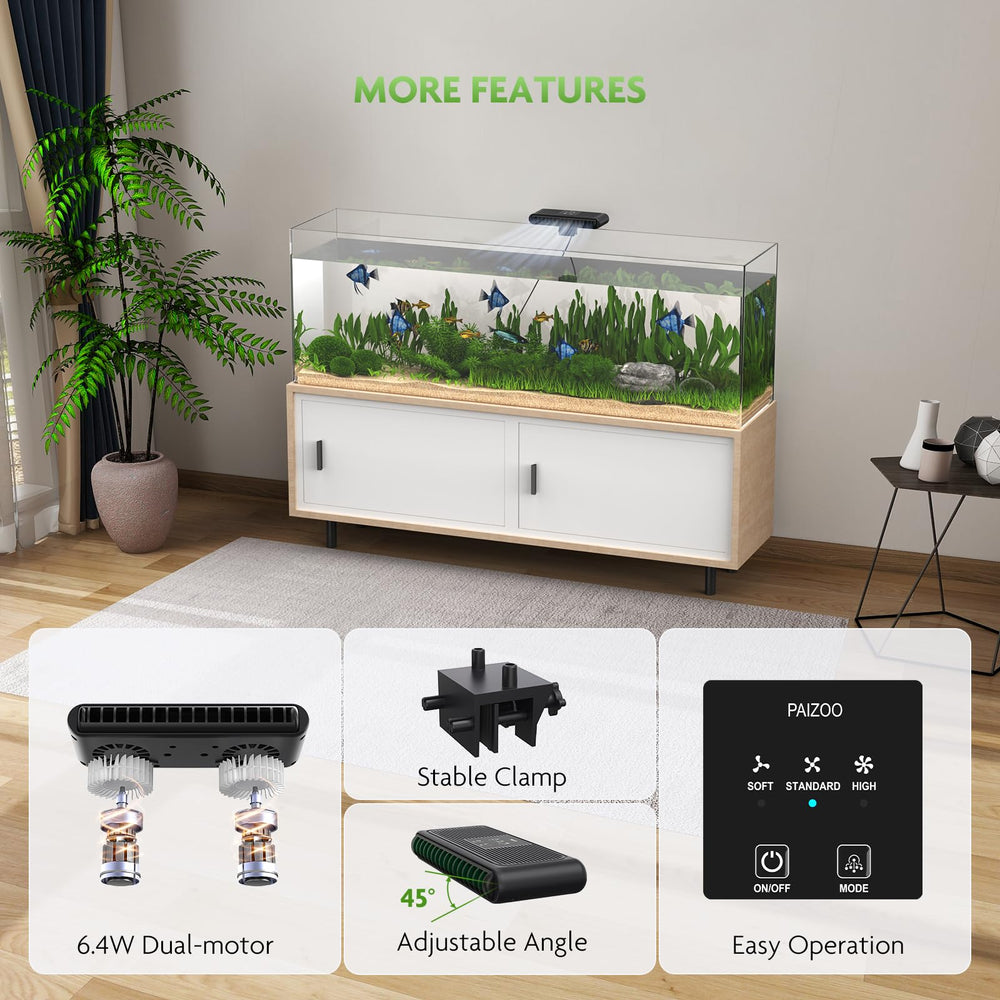 PAIZOO durable ABS plastic body provides sturdy build for long-term aquarium use.