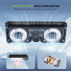 PAIZOO aquarium chiller clip-on shows adjustable angle for targeted airflow.