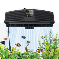 PAIZOO aquarium chiller fan front view showing compact design for steady tank cooling.