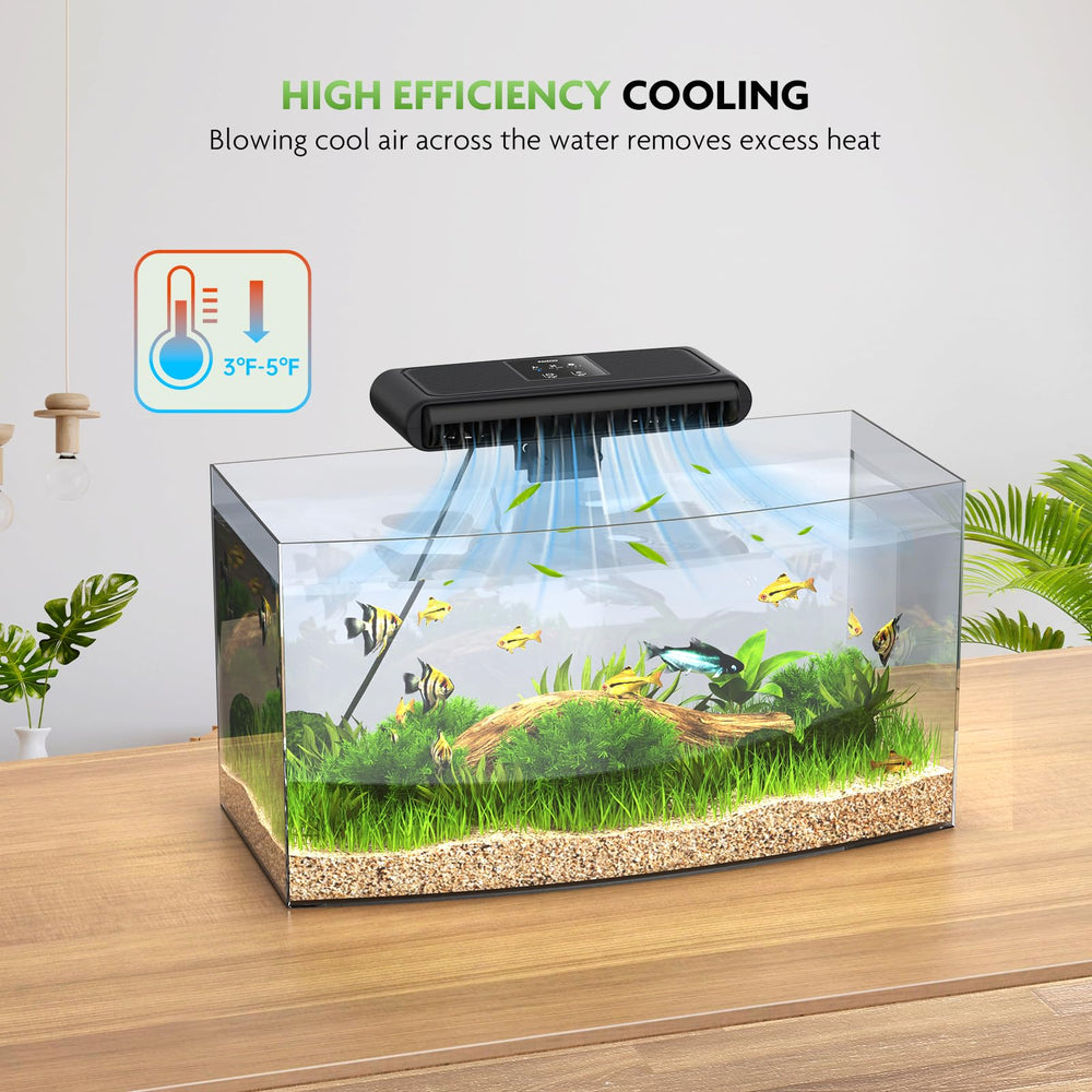 PAIZOO chiller fan side installation demonstrates easy wall mounting on tanks up to 26mm.