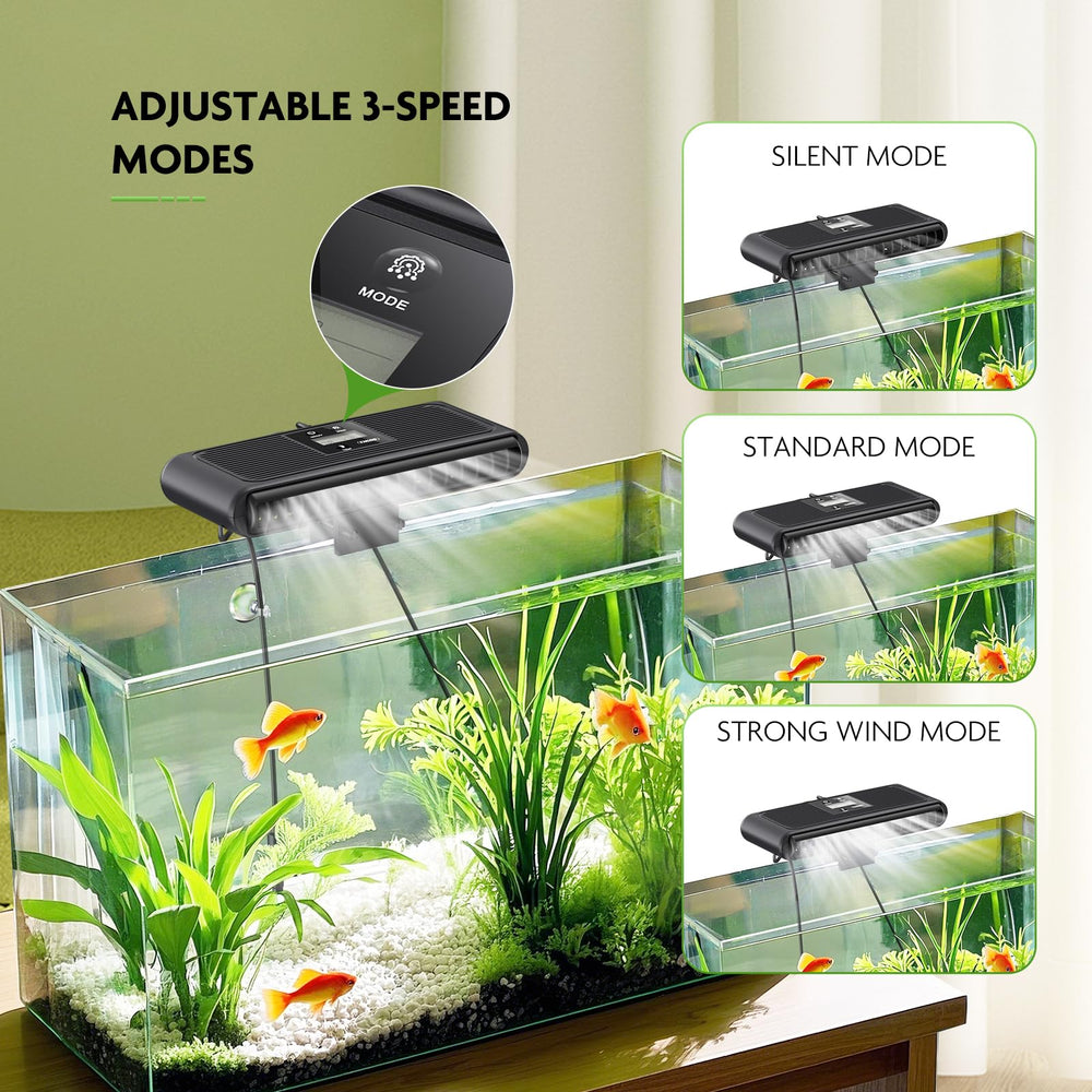 PAIZOO Aquarium Chiller Fan three-speed control for day and night cooling