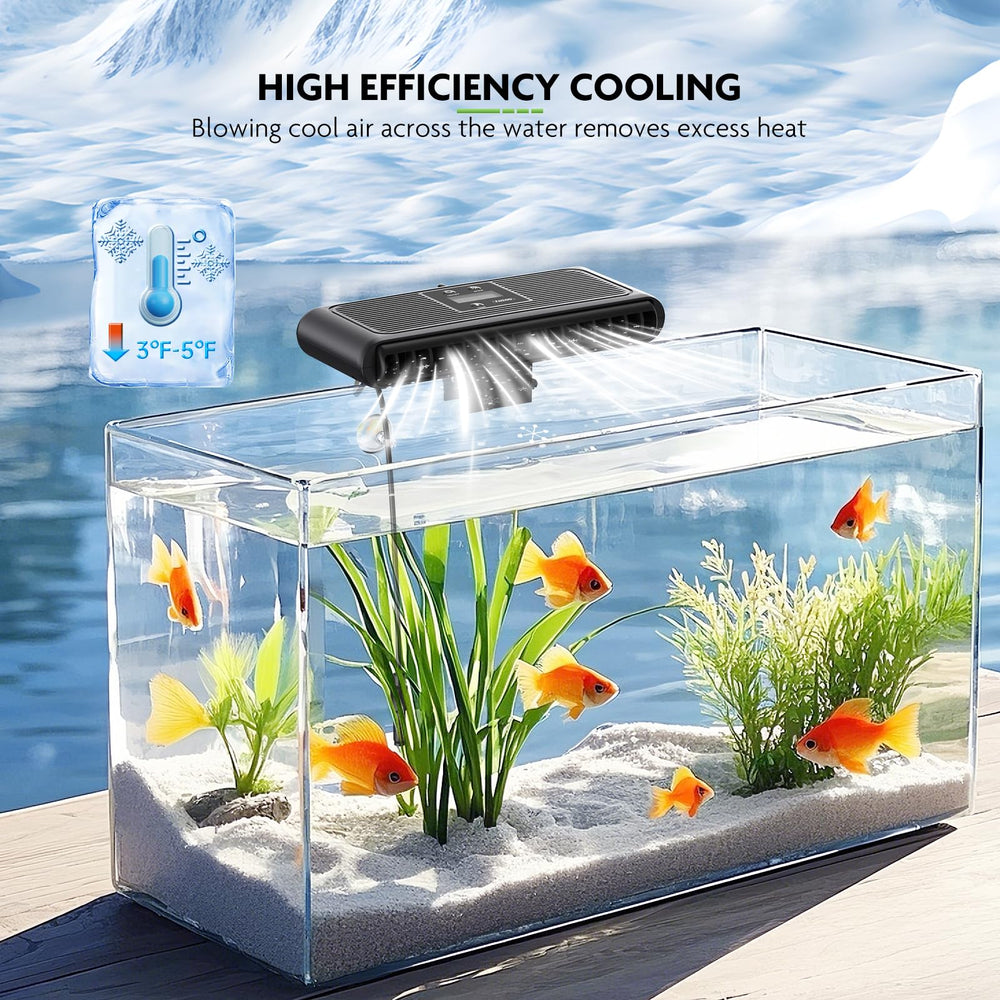 PAIZOO Aquarium Chiller Fan immersed water probe provides accurate readings