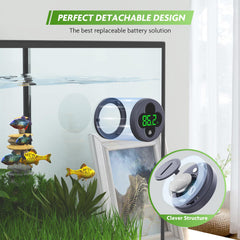 PAIZOO aquarium thermometer digital readout offers quick temperature checks during water changes.