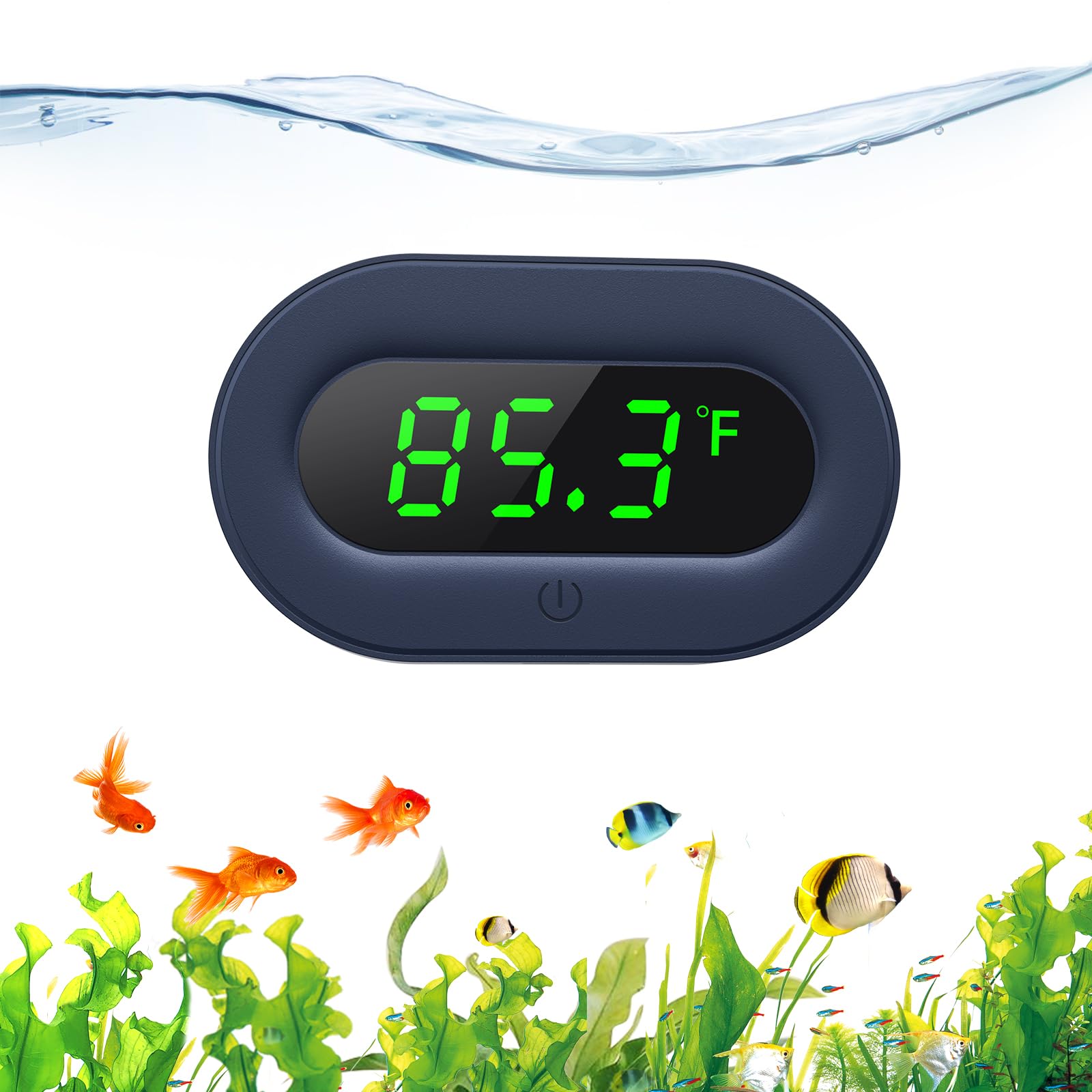 PAIZOO aquarium thermometer LED display shows precise readings at a glance