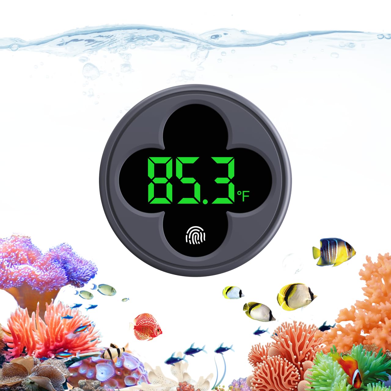 PAIZOO aquarium thermometer LED display provides easy monitoring of tank temperature from across the room.