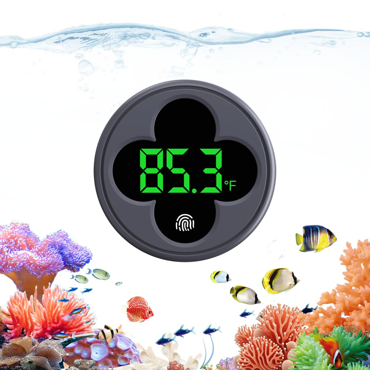 PAIZOO aquarium thermometer LED display provides easy monitoring of tank temperature from across the room.