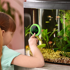 PAIZOO aquarium thermometer external stick-on outside design keeps wiring tidy.