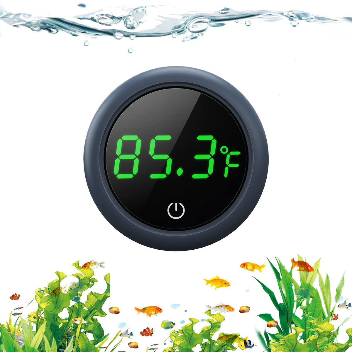 PAIZOO fish tank thermometer with LED display for easy readings.