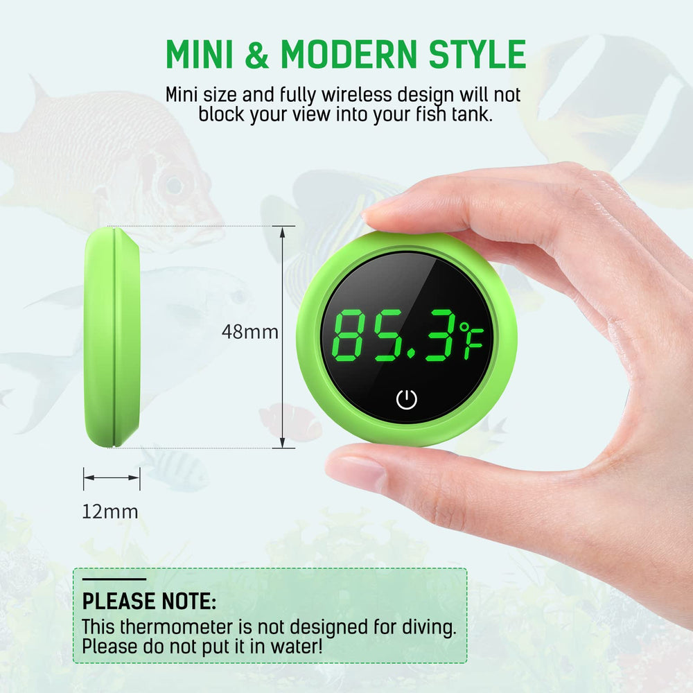PAIZOO LED temperature monitor supports energy-saving reading in various tank setups.