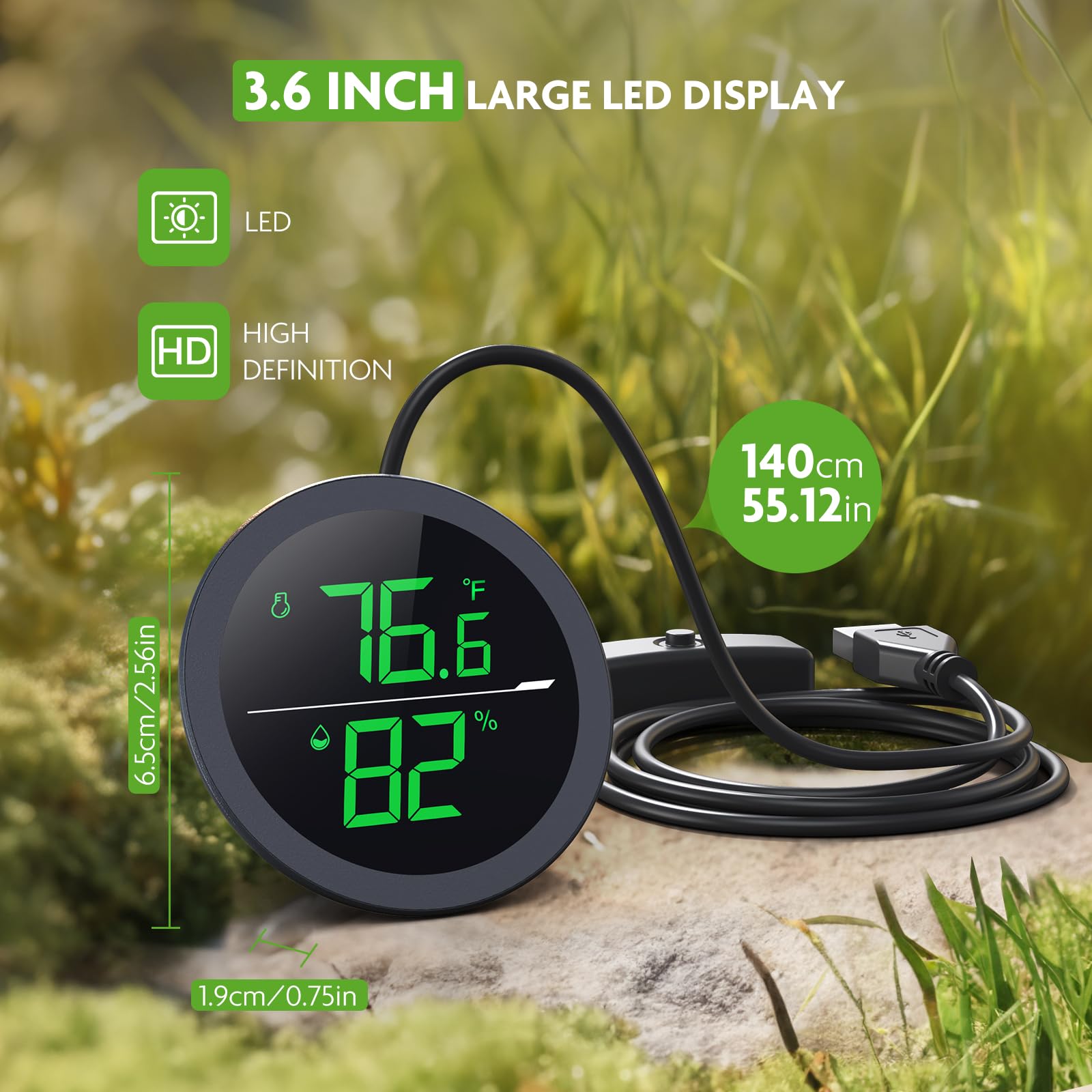 PAIZOO high-precision chip delivers accurate temperature and humidity data.
