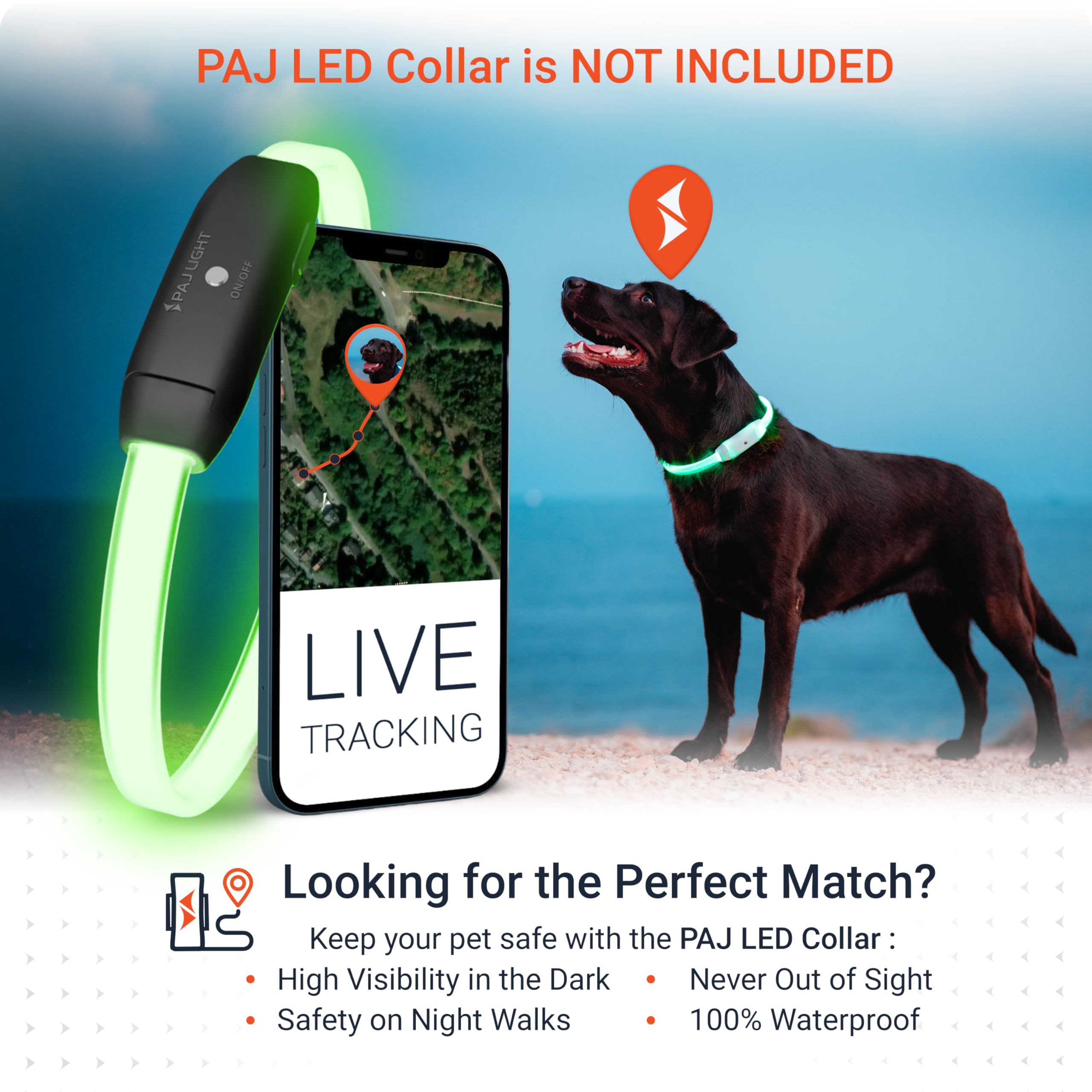 PAJ GPS Dog Tracker supports virtual fencing for safe defined play zones.