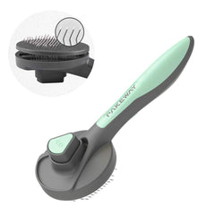 PAKEWAY Cat & Dog Grooming Brush self-cleaning feature for quick fur cleanup