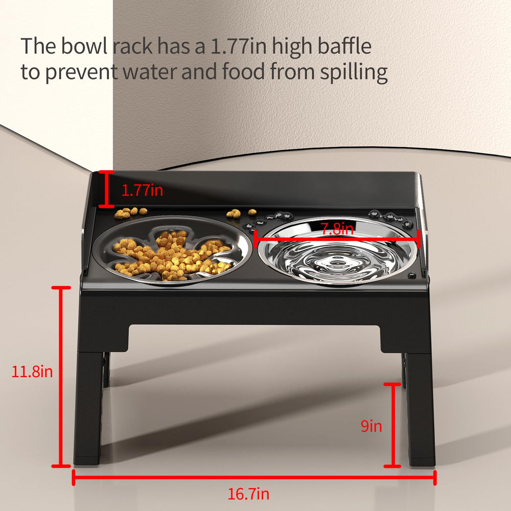 PAKEWAY tilt-adjustable stand with 5° tilt supports ergonomic neck positioning during meals.