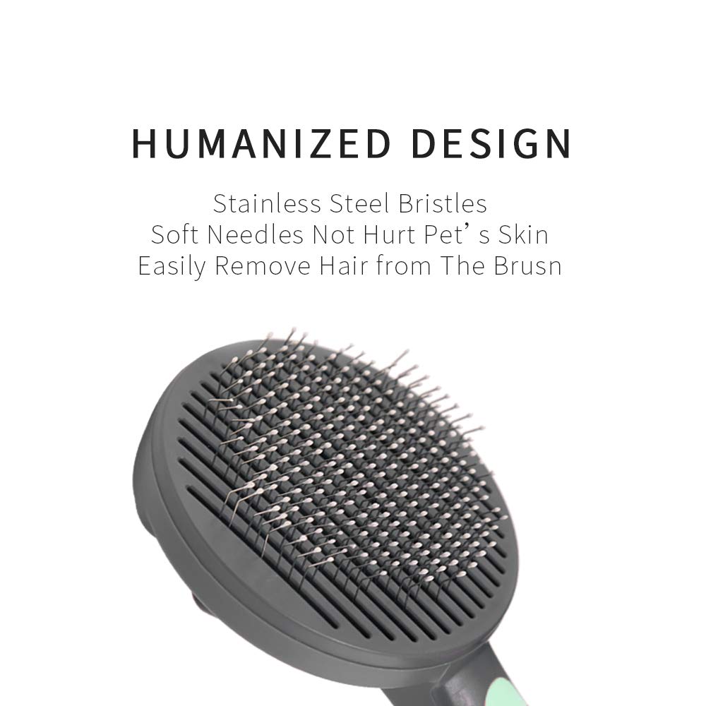 PAKEWAY Grooming Brush release button enables effortless hair removal