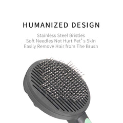 PAKEWAY Grooming Brush release button enables effortless hair removal