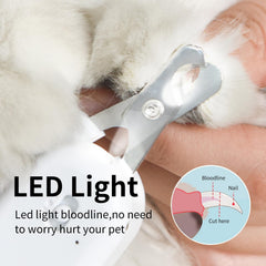 PAKEWAY pet nail clipper UV-lamp highlights skin irregularities under purple light