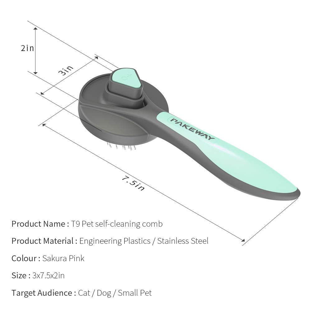 PAKEWAY Silicone handle offers comfortable grip during grooming