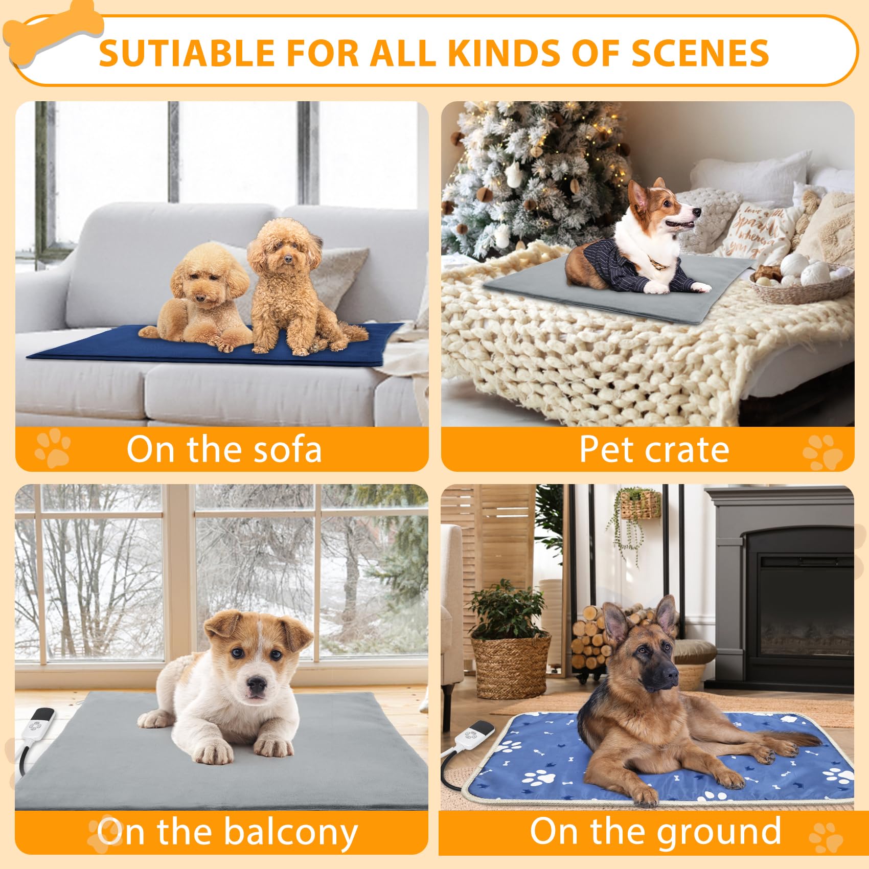 Pakimi multi-pet heated bed suits cats, dogs, and recovering pets.