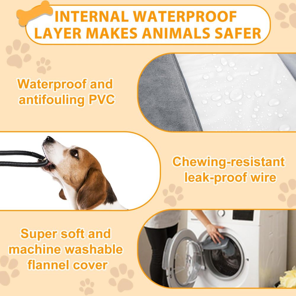 Pakimi pet heating pad timer enables safe auto shut-off from 4 to 24 hours.