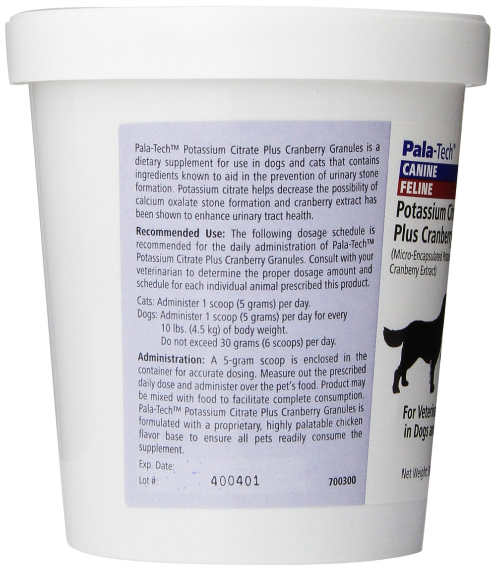 Pala-Tech granules sprinkled into dog food for easy dosing.