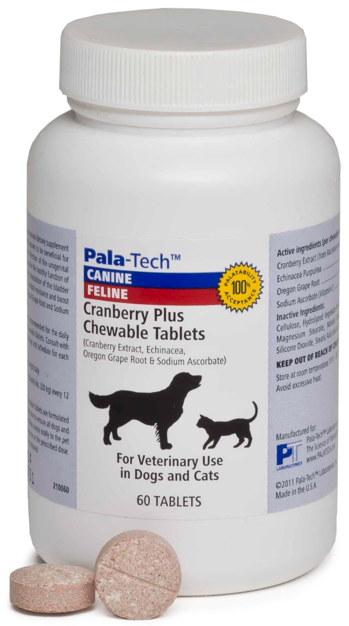 Pala-Tech UTI chewable bottle — convenient daily urinary support for pets.