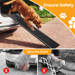 PALATALA dog ramp anti-slip-texture provides secure footing during climbs.