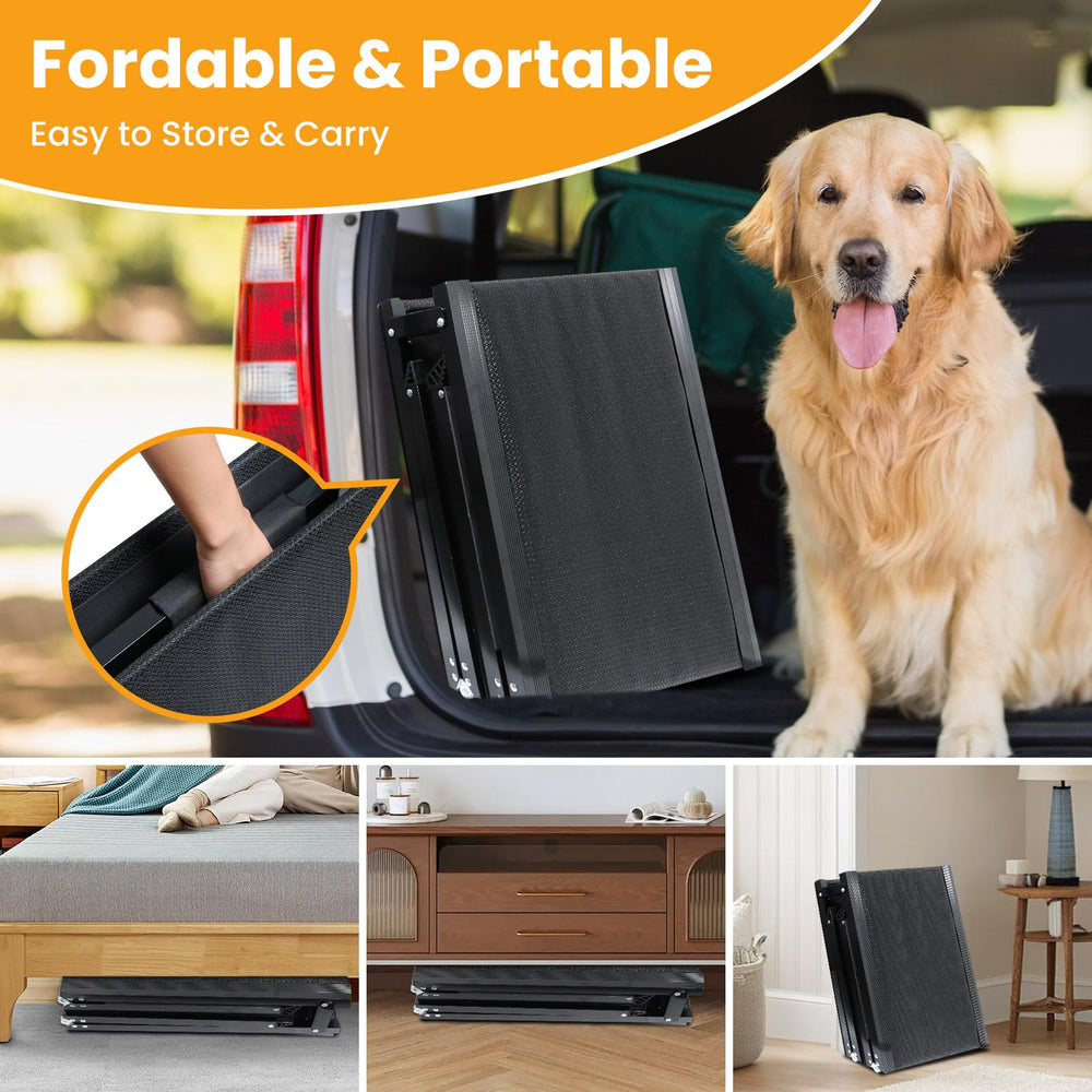 PALATALA dog ramp dimensions-63x20 highlight wide, stable surface.