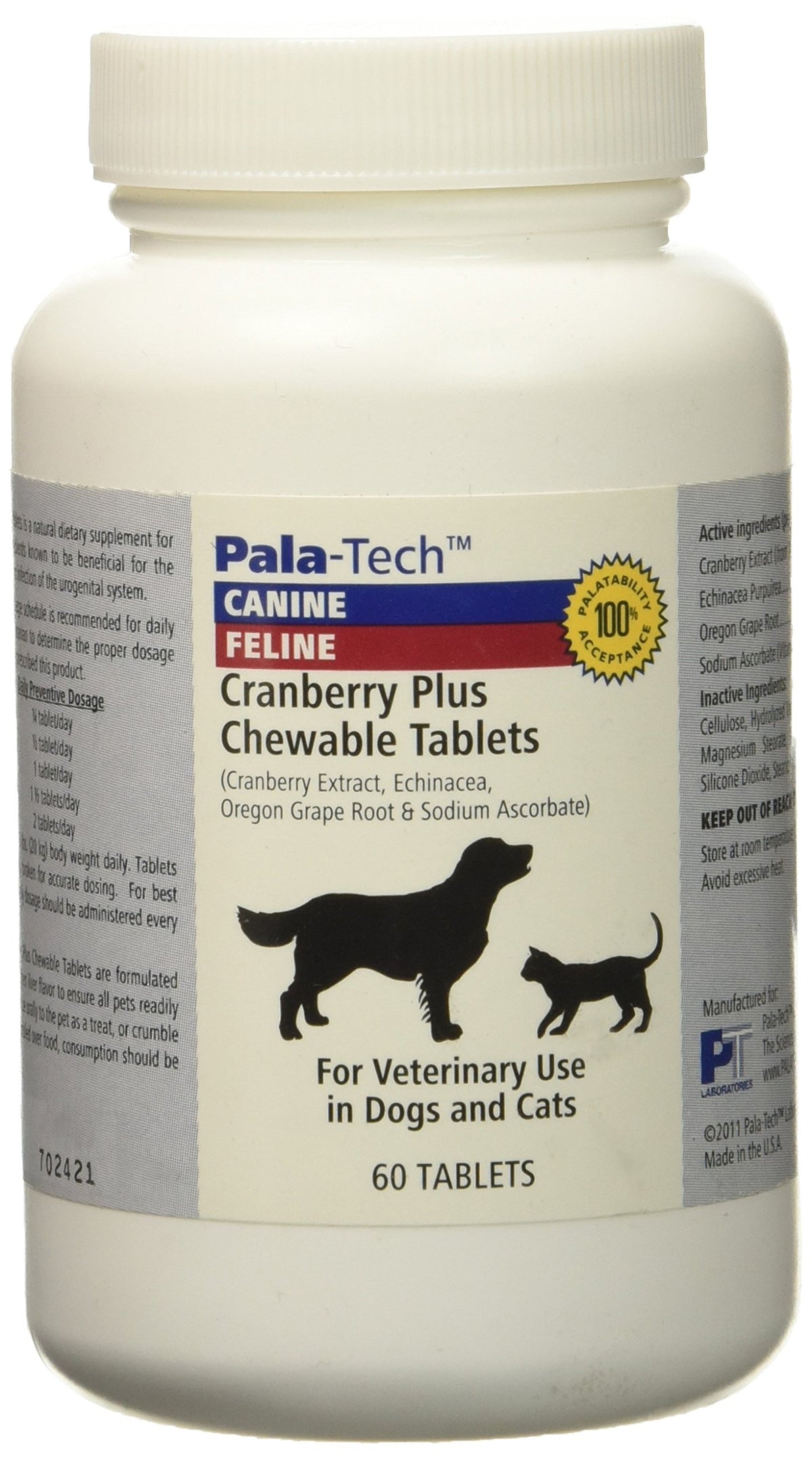 Pala Tech Cranberry Plus packaging front view for urinary support.