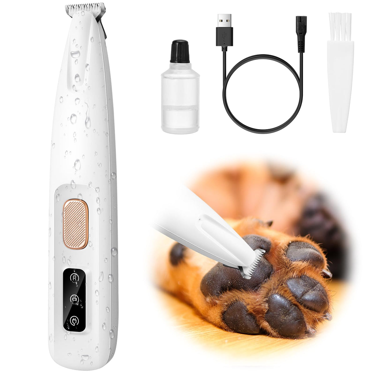 Palksky dog paw trimmer with 18mm blade for safe grooming at home.